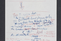 Lyrics to the Clash Song The Card Cheat handwritten by Joe Strummer and Mick Jones