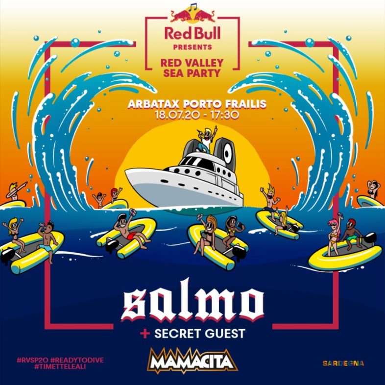 SALMO un concerto in mezzo al mare di Sardegna con il Red Valley Sea Party