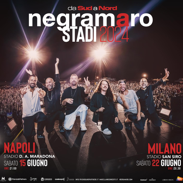 negramaro negli stadi a Napoli e Milano nel 2024 [Info & Biglietti]