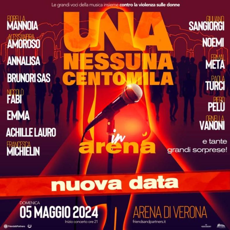 UNA NESSUNA CENTOMILA IN ARENA un nuovo concerto. Aperte le prevendite [Info e Biglietti]