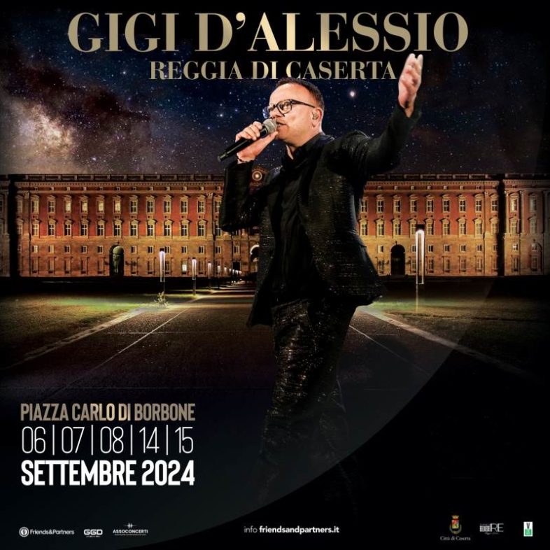 GIGI D’ALESSIO cinque nuovi concerti alla Reggia di Caserta [Info e biglietti]