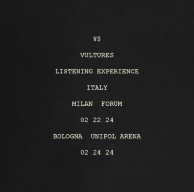 KANYE WEST e TY DOLLA $IGN cosa si sa del listening party di questa sera a Milano [Info & Biglietti]