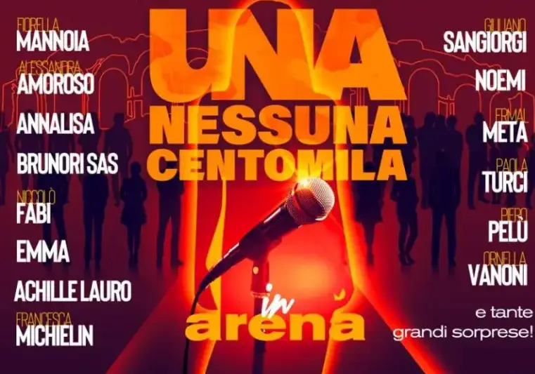 UNA NESSUNA CENTOMILA IN ARENA anche in prima serata su RAI1 l’8 maggio [Info e Biglietti]