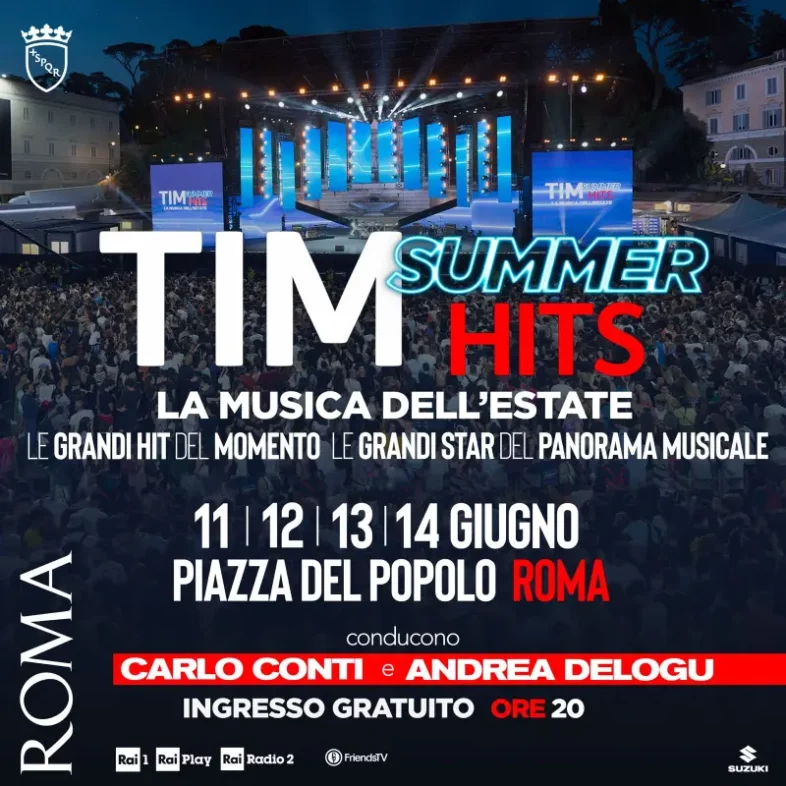 TIM SUMMER HITS quattro serate a Roma con CARLO CONTI e ANDREA DELOGU