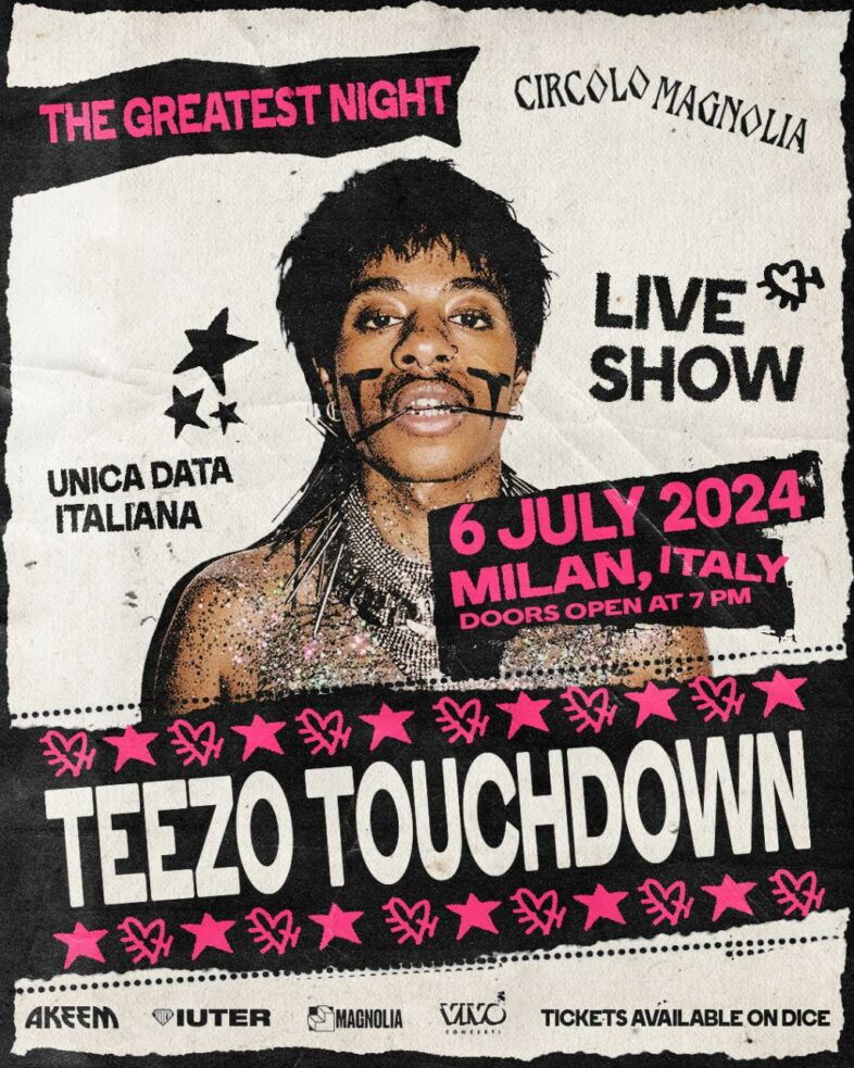 TEEZO TOUCHDOWN in concerto in Italia [Info e Biglietti]